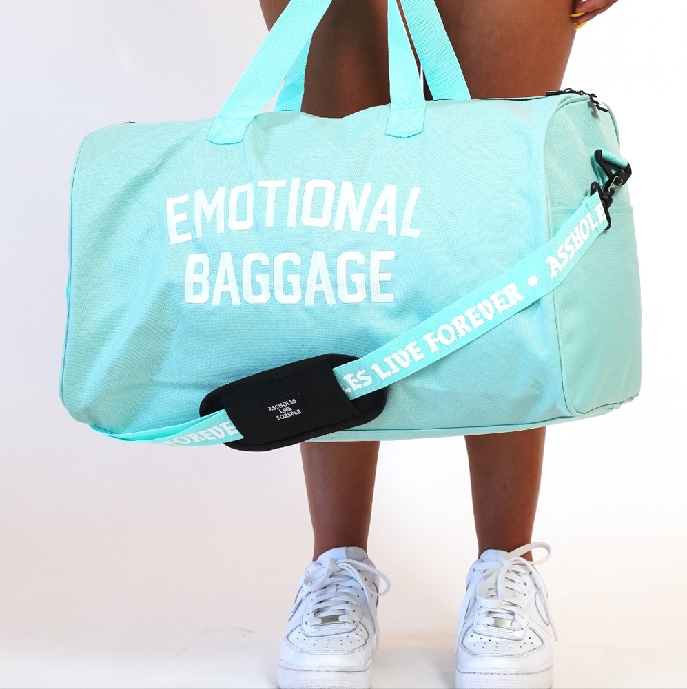 Teal emotional baggage ALF duffle